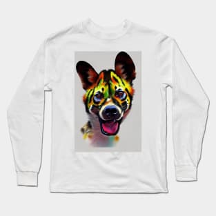 Painteddog Wildlife Canine Beautiful Design Long Sleeve T-Shirt